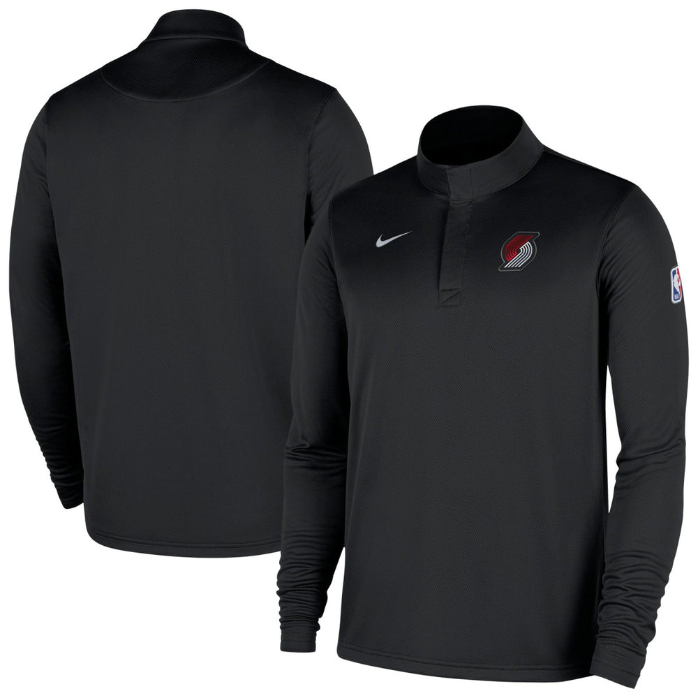 Portland Trail Blazers 2025/26 Authentic Coaches Quarter-Zip Dri-Fit Top - Black | Nike on sale