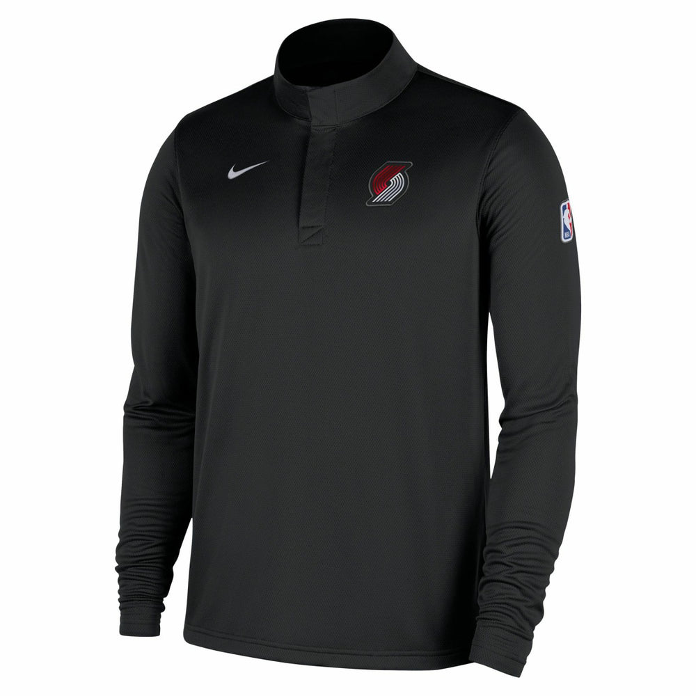 Portland Trail Blazers 2025/26 Authentic Coaches Quarter-Zip Dri-Fit Top - Black | Nike on sale