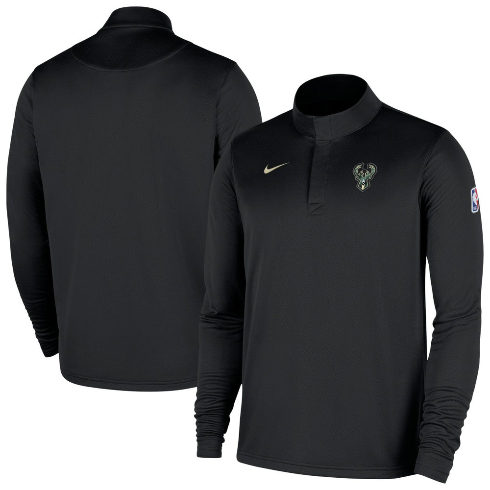 Milwaukee Bucks 2025/26 Authentic Coaches Quarter-Zip Dri-Fit Top - Black | Nike online