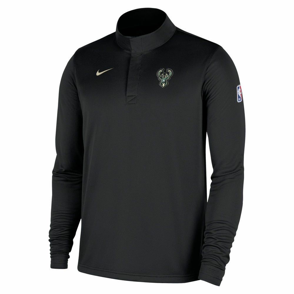Milwaukee Bucks 2025/26 Authentic Coaches Quarter-Zip Dri-Fit Top - Black | Nike online