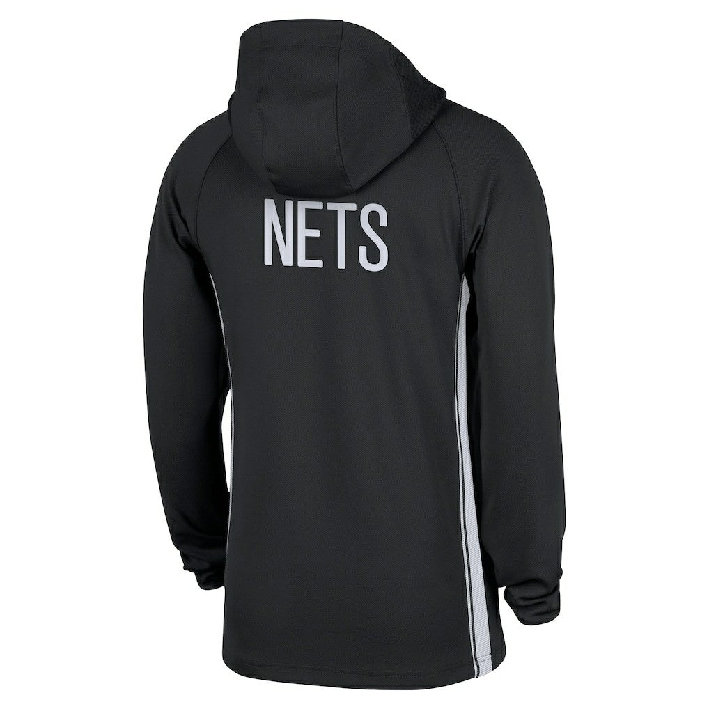Brooklyn Nets Authentic On Court Zone Quarter-Zip Dri-FIT Hoodie Jacket - Black | Nike shop