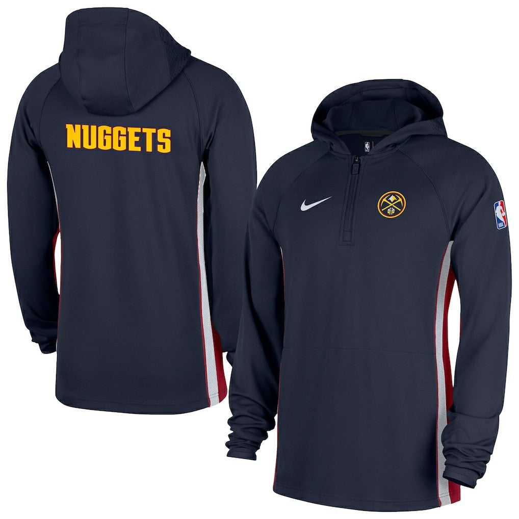 Denver Nuggets Authentic On Court Zone Quarter-Zip Dri-FIT Hoodie Jacket - Navy | Nike shop