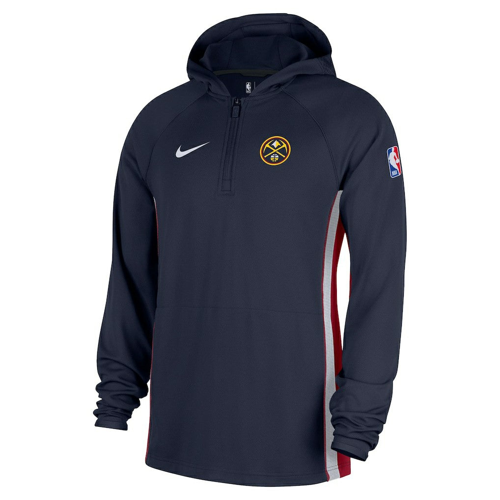 Denver Nuggets Authentic On Court Zone Quarter-Zip Dri-FIT Hoodie Jacket - Navy | Nike shop
