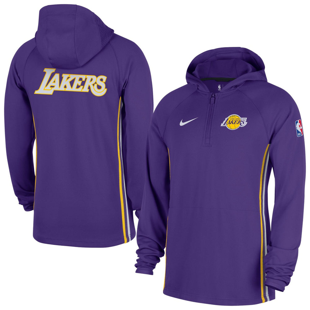 Los Angeles Lakers Authentic On Court Zone Quarter-Zip Dri-FIT Hoodie Jacket - Purple | Nike online