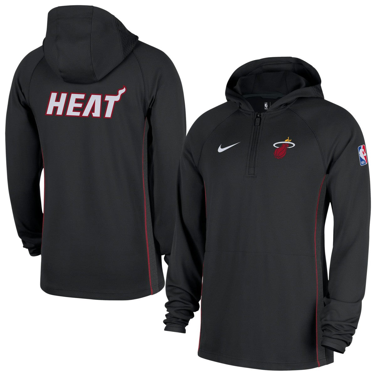 Miami Heat Authentic On Court Zone Quarter-Zip Dri-FIT Hoodie Jacket - Black | Nike on sale