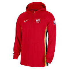 Atlanta Hawks Authentic On Court Zone Quarter-Zip Dri-FIT Hoodie Jacket - Red | Nike outlet