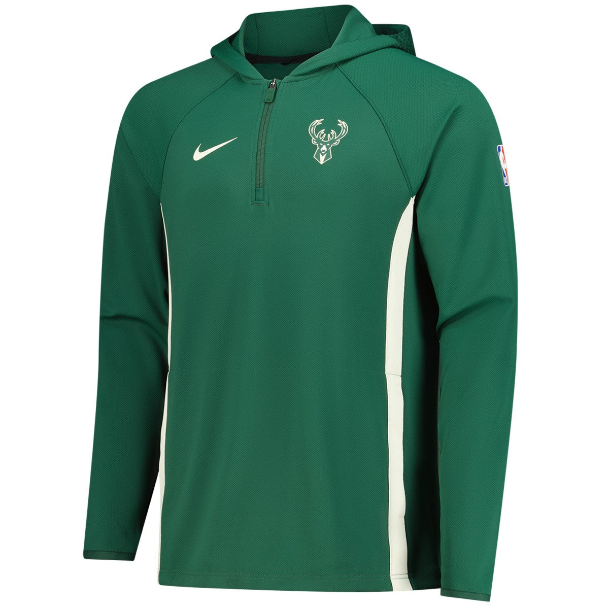 Milwaukee Bucks Authentic On Court Zone Quarter-Zip Dri-FIT Hoodie Jacket - Hunter Green | Nike for sale