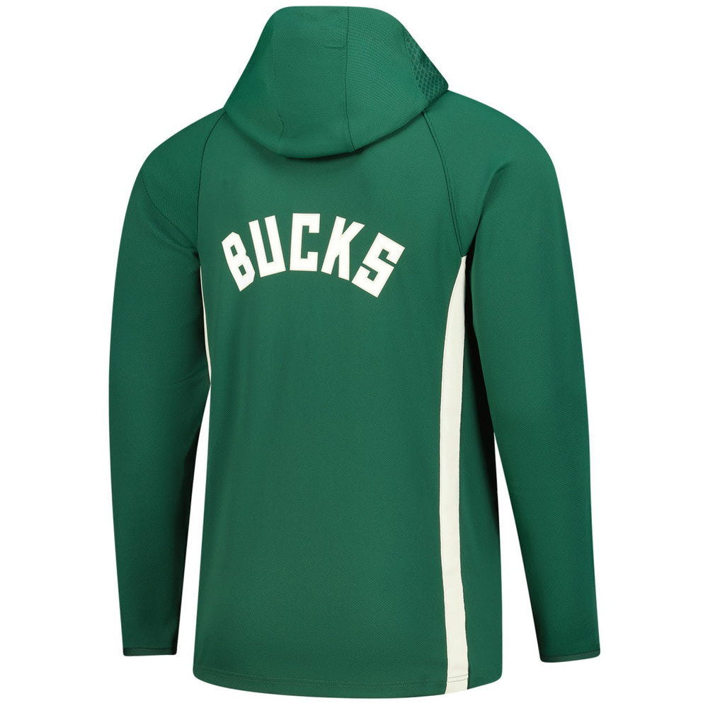Milwaukee Bucks Authentic On Court Zone Quarter-Zip Dri-FIT Hoodie Jacket - Hunter Green | Nike for sale