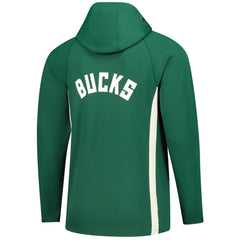 Milwaukee Bucks Authentic On Court Zone Quarter-Zip Dri-FIT Hoodie Jacket - Hunter Green | Nike for sale