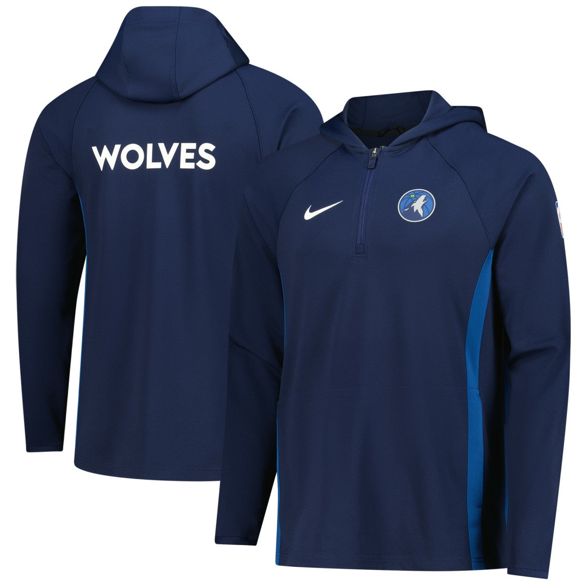 Minnesota Timberwolves Authentic On Court Zone Quarter-Zip Dri-FIT Hoodie Jacket - Navy | Nike outlet
