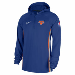 New York Knicks Authentic On Court Zone Quarter-Zip Dri-FIT Hoodie Jacket - Blue | Nike shop