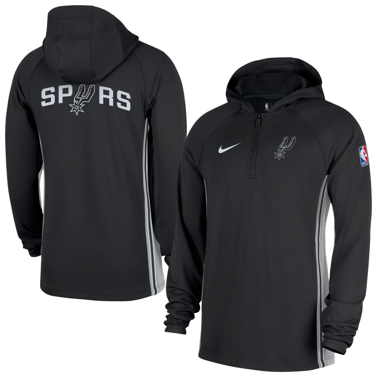 San Antonio Spurs Authentic On Court Zone Quarter-Zip Dri-FIT Hoodie Jacket - Black | Nike on sale