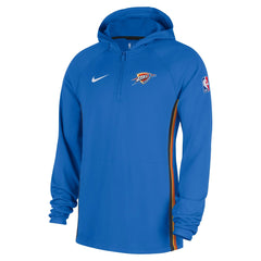 Oklahoma City Thunder Authentic On Court Zone Quarter-Zip Dri-FIT Hoodie Jacket - Blue | Nike sale