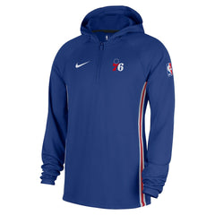Philadelphia 76ers Authentic On Court Zone Quarter-Zip Dri-FIT Hoodie Jacket - Blue | Nike for sale