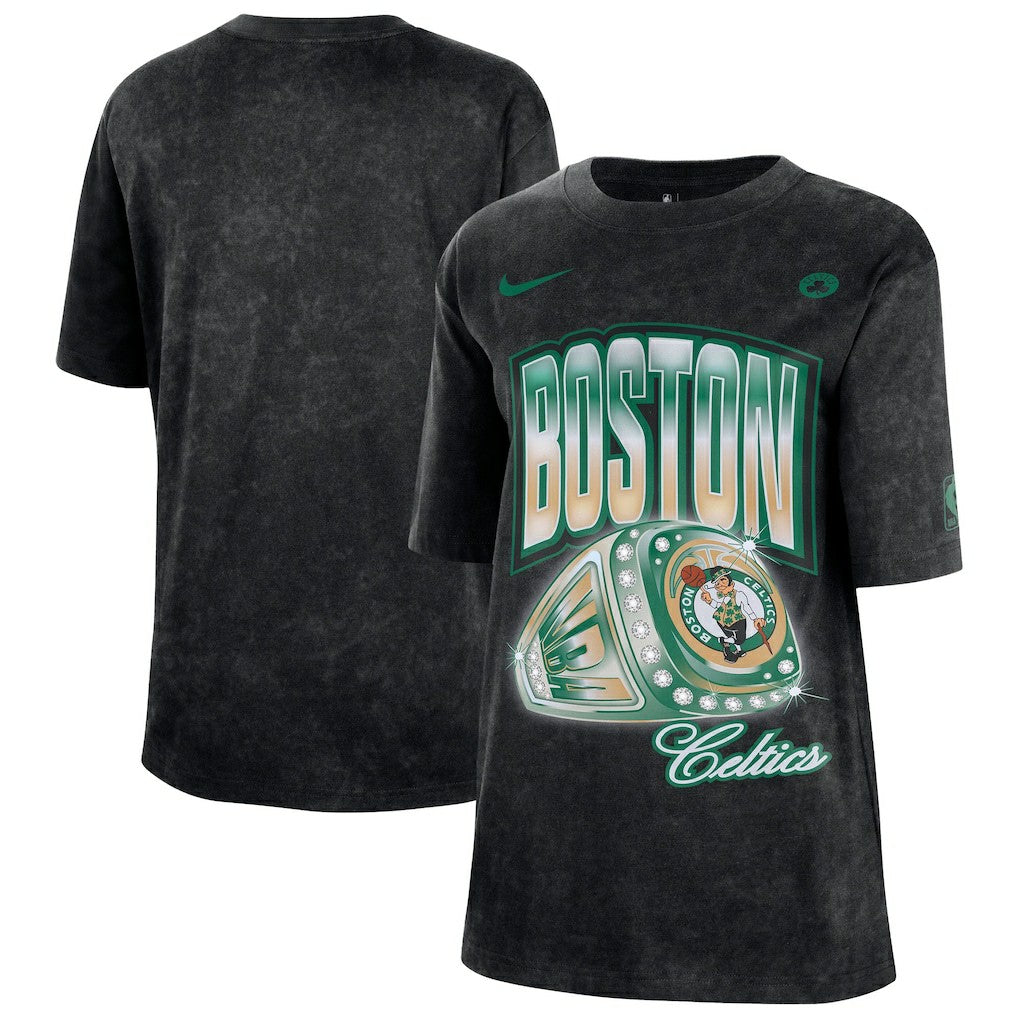Boston Celtics Women's Courtside Original Content Vintage Washed Boyfriend T-Shirt - Black | Nike sale