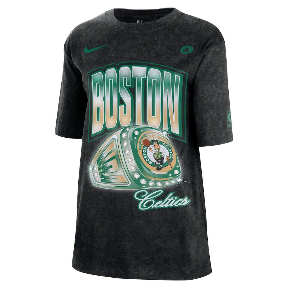 Boston Celtics Women's Courtside Original Content Vintage Washed Boyfriend T-Shirt - Black | Nike sale