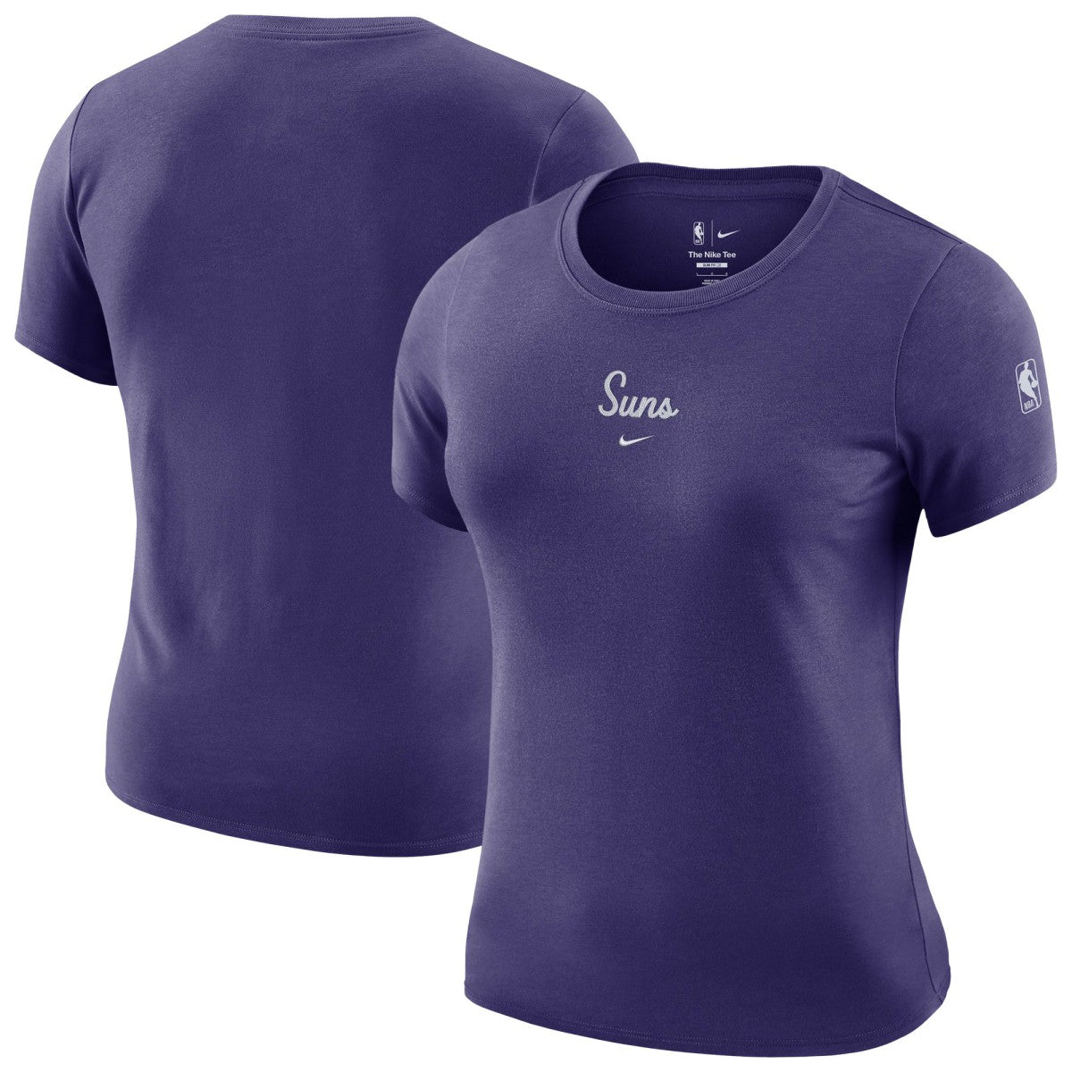 Phoenix Suns Women's Courtside Modest Cropped Tri-Blend T-Shirt - Purple | Nike outlet