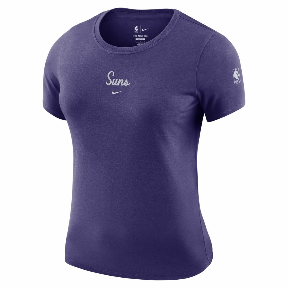 Phoenix Suns Women's Courtside Modest Cropped Tri-Blend T-Shirt - Purple | Nike outlet