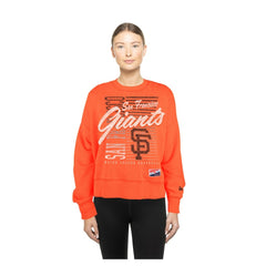 San Francisco Giants Women's Boxy Mineral Wash Dolmen Sleeve Cropped Sweatshirt - Orange | New Era