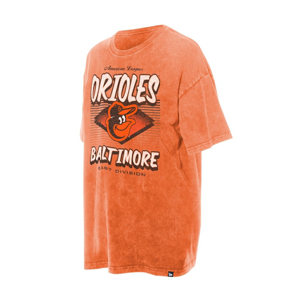 Baltimore Orioles Women's Mineral Wash Oversized T-Shirt - Orange | New Era