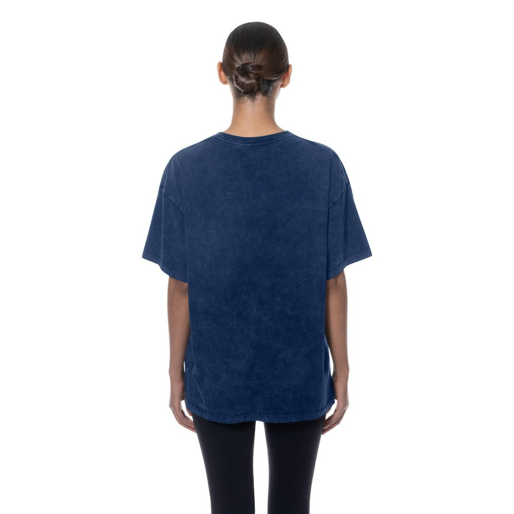 Atlanta Braves Women's Mineral Wash Oversized T-Shirt - Navy | New Era