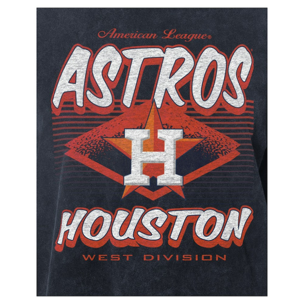 Houston Astros Women's Mineral Wash Oversized T-Shirt - Navy | New Era
