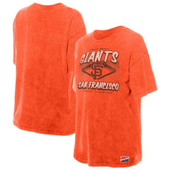 San Francisco Giants Women's Mineral Wash Oversized T-Shirt - Orange | New Era