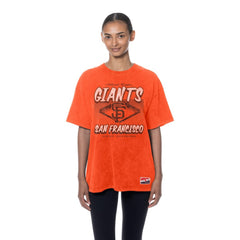 San Francisco Giants Women's Mineral Wash Oversized T-Shirt - Orange | New Era