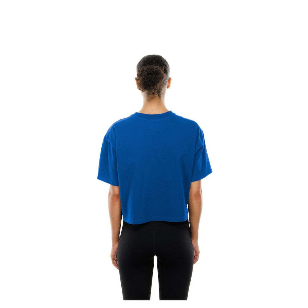 Chicago Cubs Women's Boxy Foil Logo T-Shirt - Royal | New Era