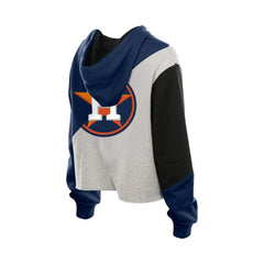 Houston Astros Women's Upcycled Color Block Cropped Boxy Hoodie | New Era