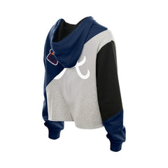 Atlanta Braves Women's Upcycled Color Block Cropped Boxy Hoodie | New Era