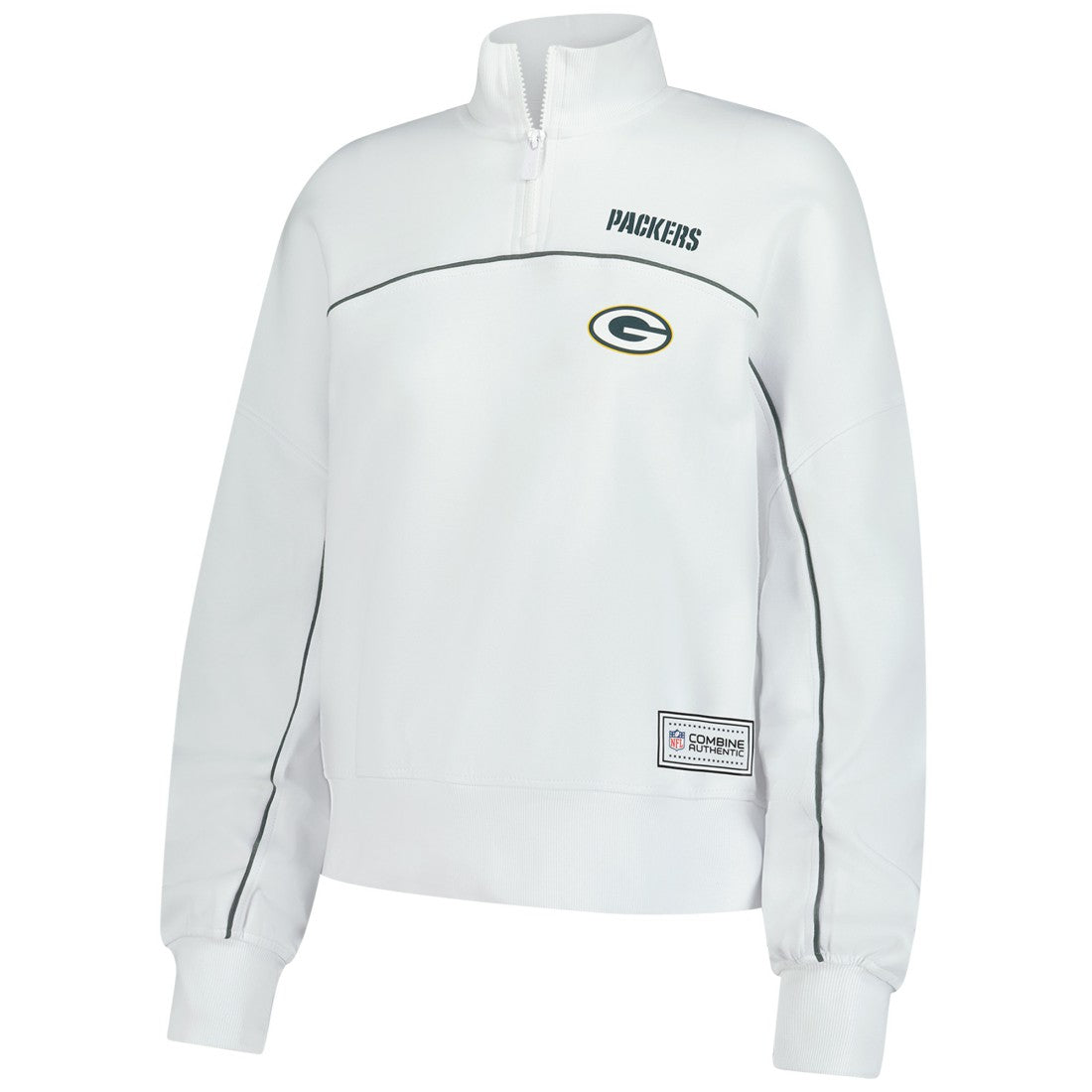 New Era Green Bay Packers Female Adult White Functional Fandom Quarter-Zip Sweatshirt outlet