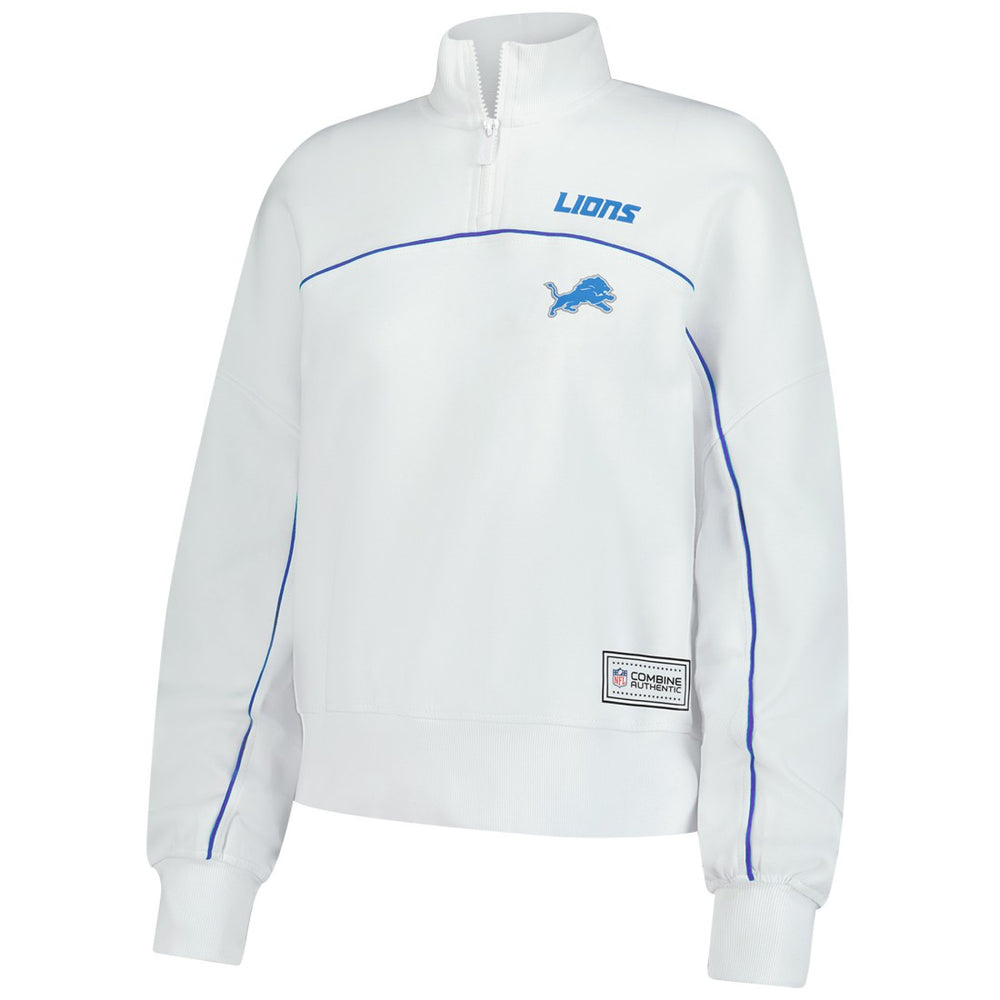New Era Detroit Lions Female Adult White Functional Fandom Quarter-Zip Sweatshirt on sale