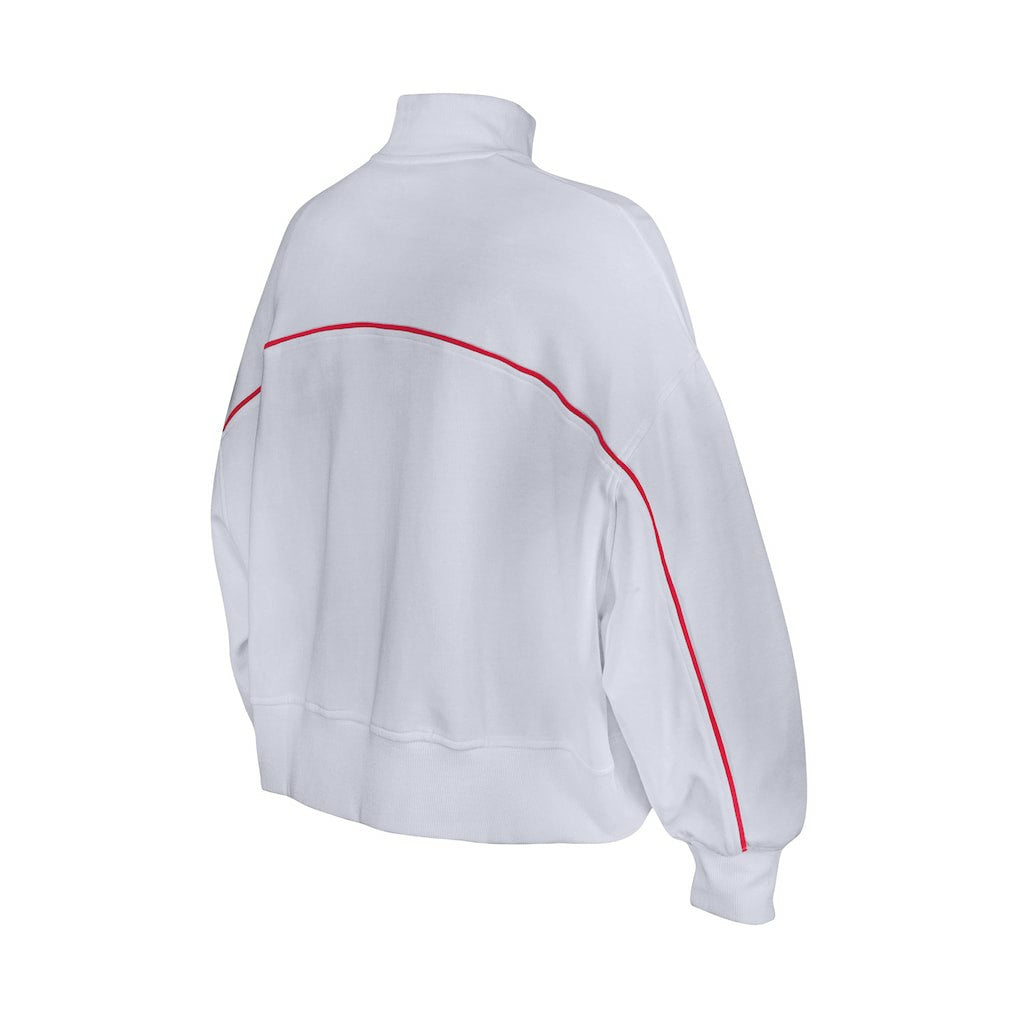 New Era San Francisco 49ers Female Adult White Functional Fandom Quarter-Zip Sweatshirt for sale