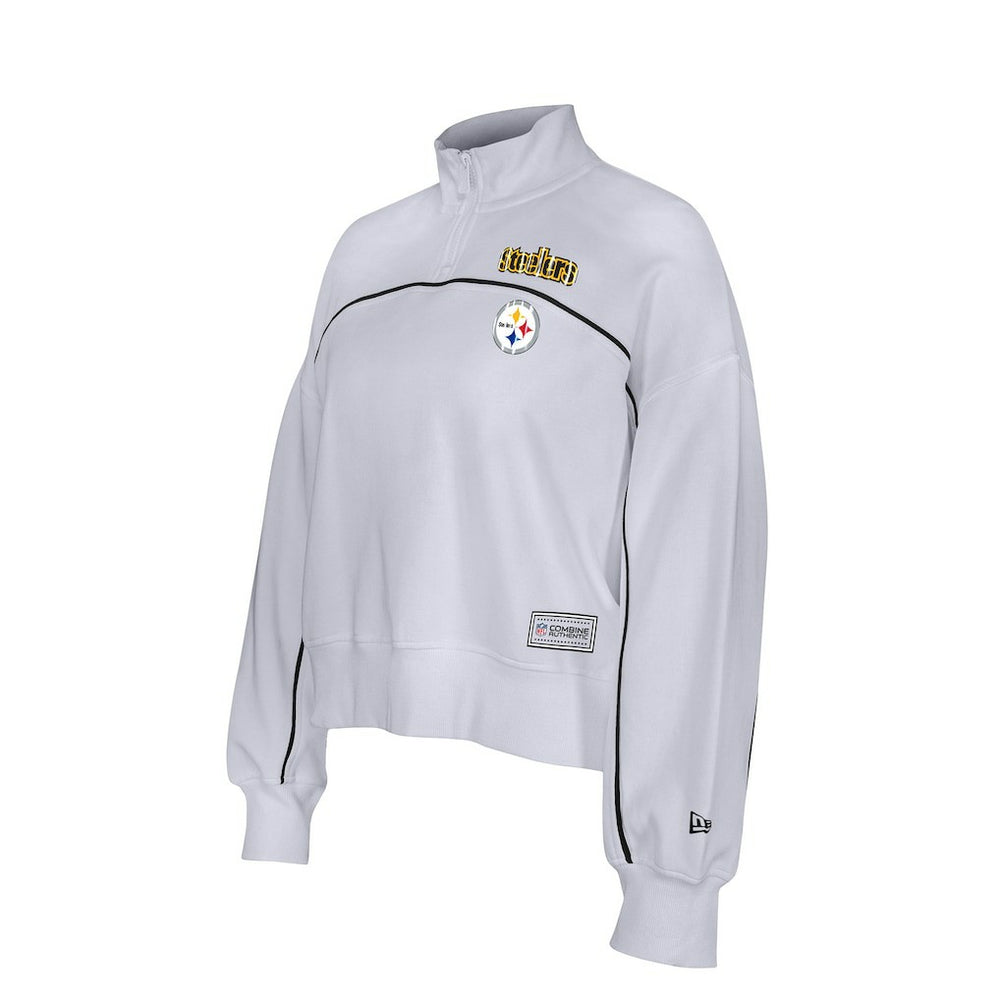 New Era Pittsburgh Steelers Female Adult White Functional Fandom Quarter-Zip Sweatshirt cheap