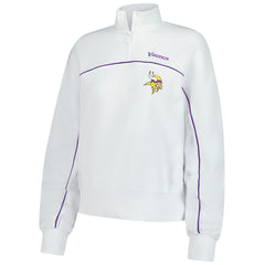 New Era Minnesota Vikings Female Adult White Functional Fandom Quarter-Zip Sweatshirt sale