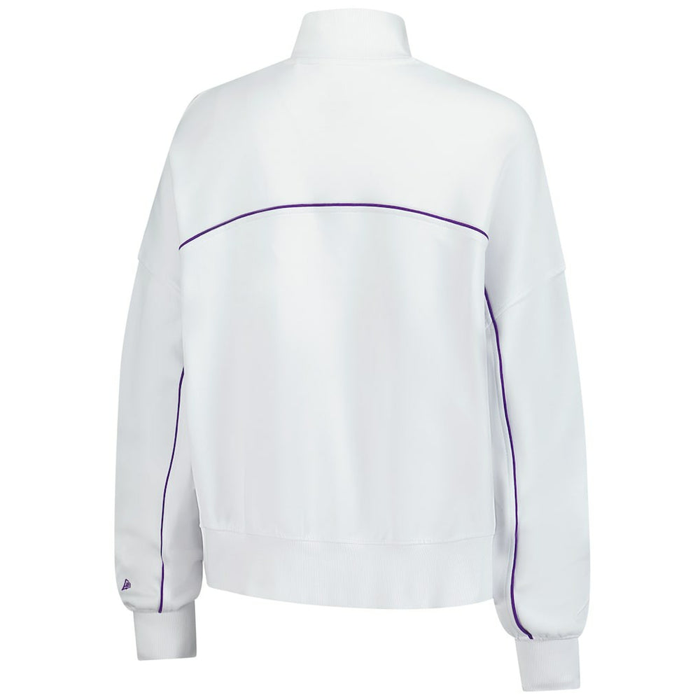 New Era Minnesota Vikings Female Adult White Functional Fandom Quarter-Zip Sweatshirt sale