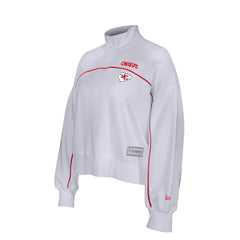 New Era Kansas City Chiefs Female Adult White Functional Fandom Quarter-Zip Sweatshirt outlet