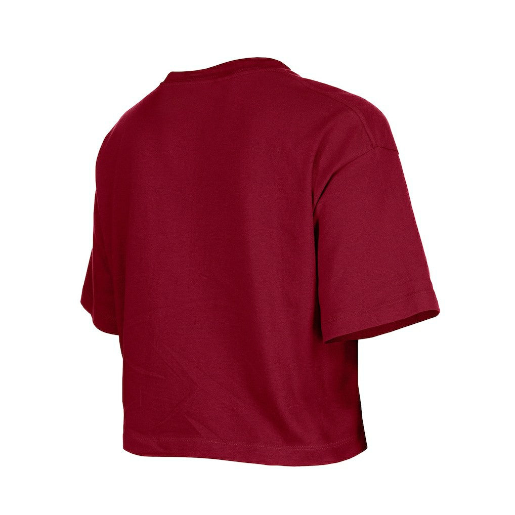 Washington Commanders New Era Girl's Flip Sequin Boxy T-Shirt - Burgundy on sale