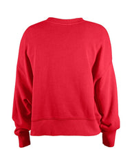 San Francisco 49ers New Era Girl's Flip Sequin Sweatshirt - Scarlet for sale
