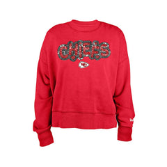 Kansas City Chiefs New Era Girl's Flip Sequin Sweatshirt - Red outlet