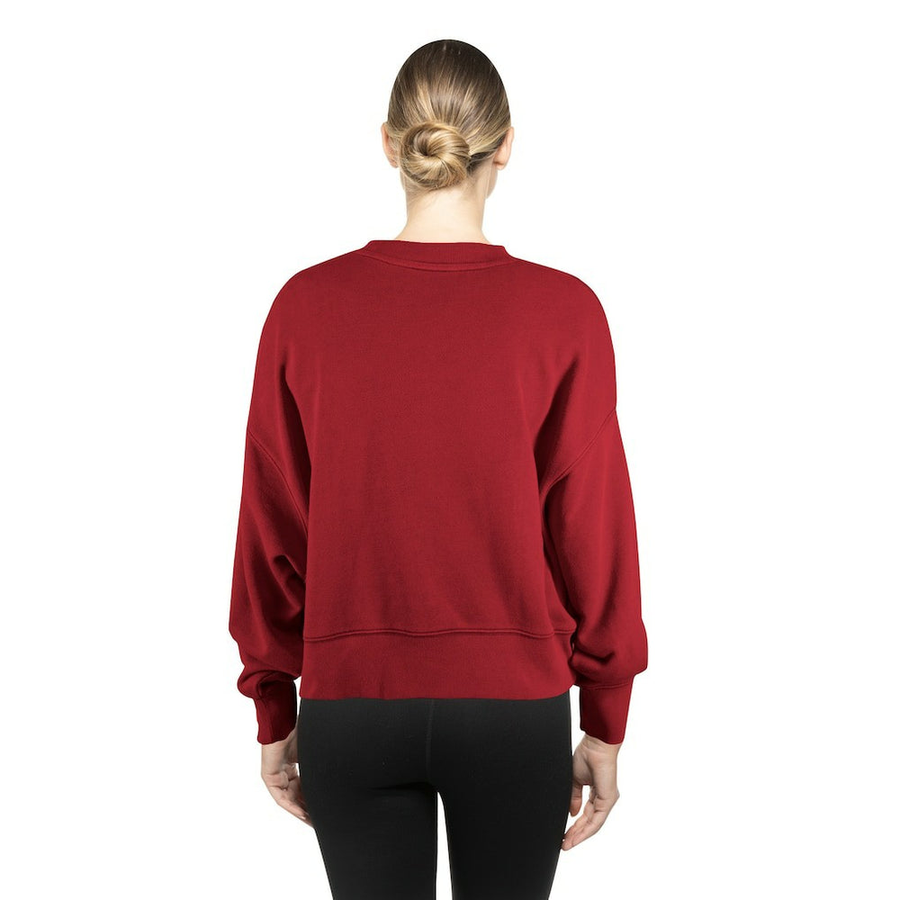 Washington Commanders New Era Women's Oversized Throwback Mineral Wash Crew Neck Sweatshirt - Black outlet