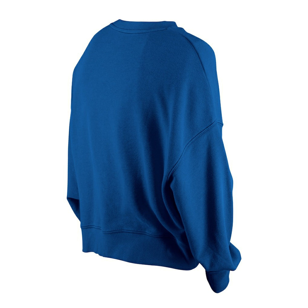 Buffalo Bills New Era Women's Oversized Throwback Mineral Wash Crew Neck Sweatshirt - Royal for sale