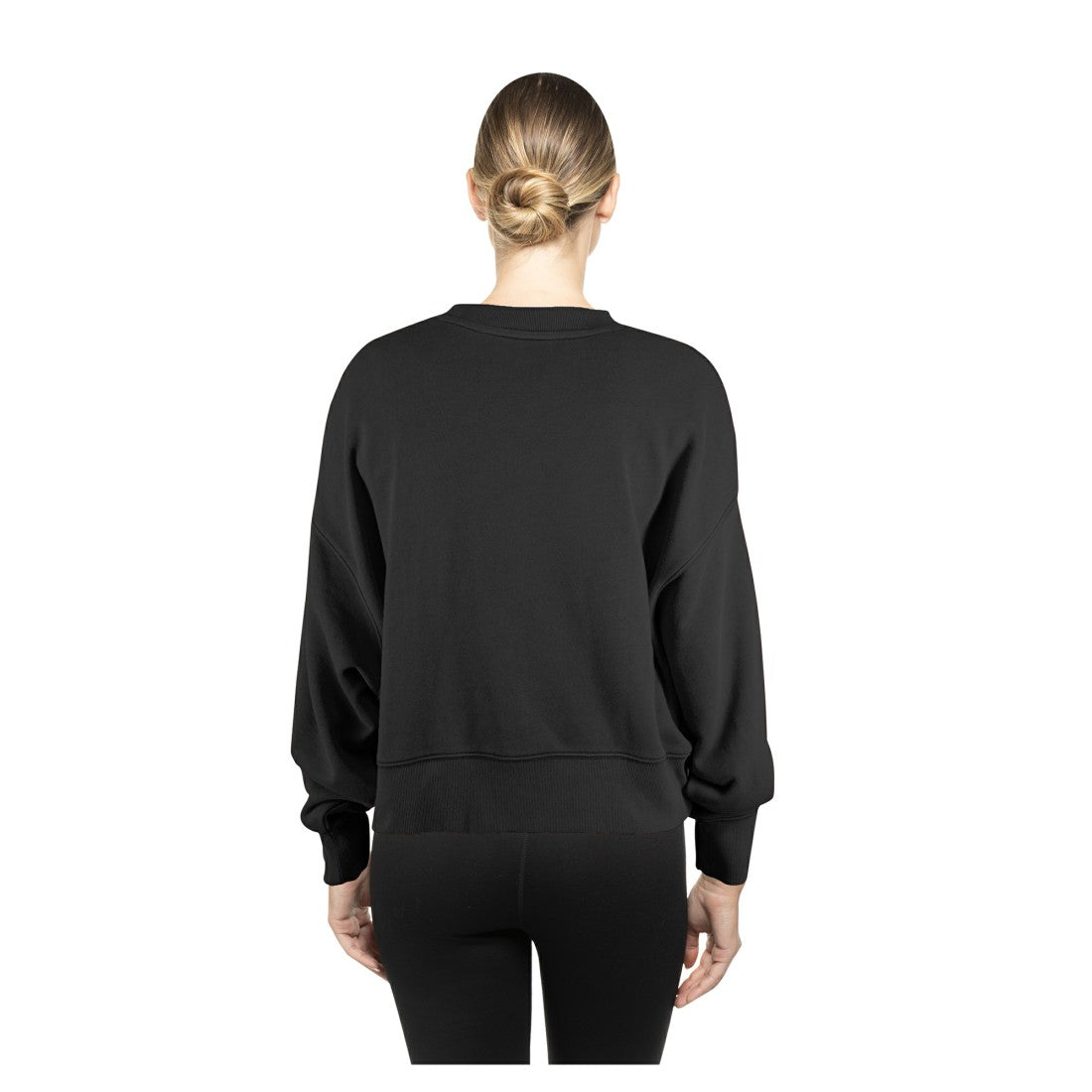 Detroit Lions New Era Women's Oversized Throwback Mineral Wash Crew Neck Sweatshirt - Black cheap