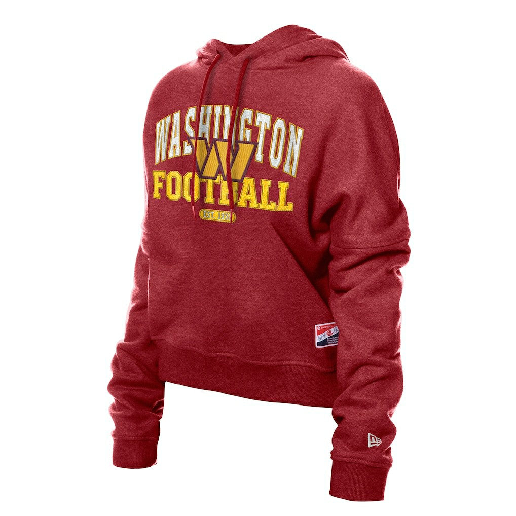 Washington Commanders New Era Women's Throwback Boxy Hoodie Sweatshirt - Burgundy cheap