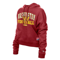 Washington Commanders New Era Women's Throwback Boxy Hoodie Sweatshirt - Burgundy cheap