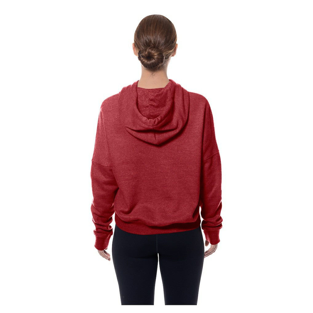 Washington Commanders New Era Women's Throwback Boxy Hoodie Sweatshirt - Burgundy cheap