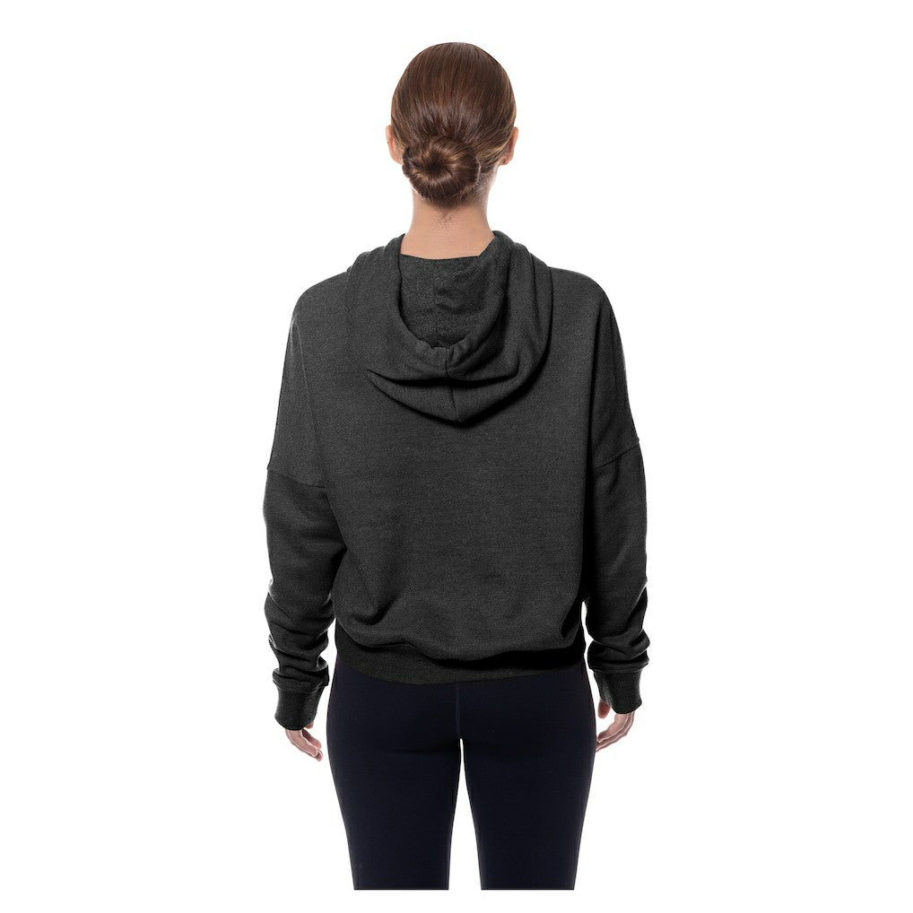 Pittsburgh Steelers New Era Women's Throwback Boxy Hoodie Sweatshirt - Black cheap