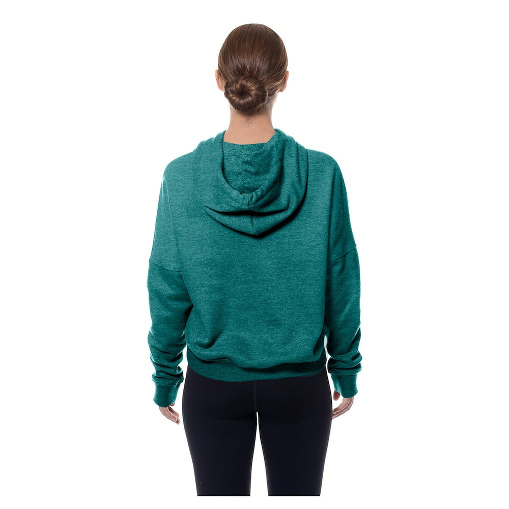 Miami Dolphins New Era Women's Throwback Boxy Hoodie Sweatshirt - Aqua online
