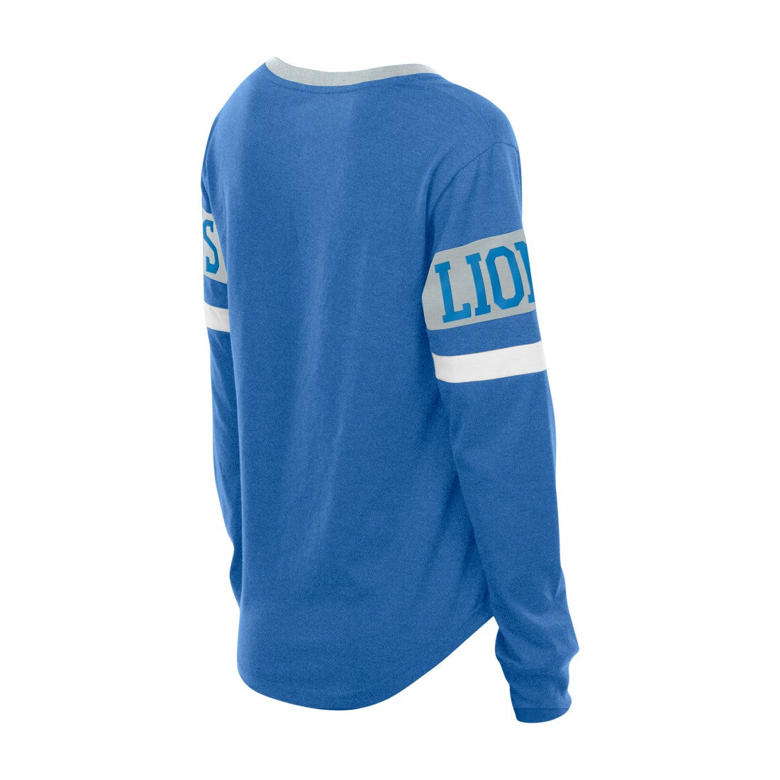 Detroit Lions New Era Women's Throwback Lace-Up Long-Sleeve T-Shirt - Blue on sale